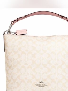 👜 Coach Abby Duffle Signature Canvas Blush Pink Crossbody Shoulder Bag Hangtag